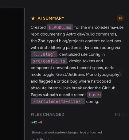 AI summary widget