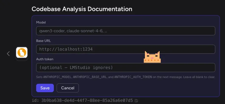 Changing the model source for a chat