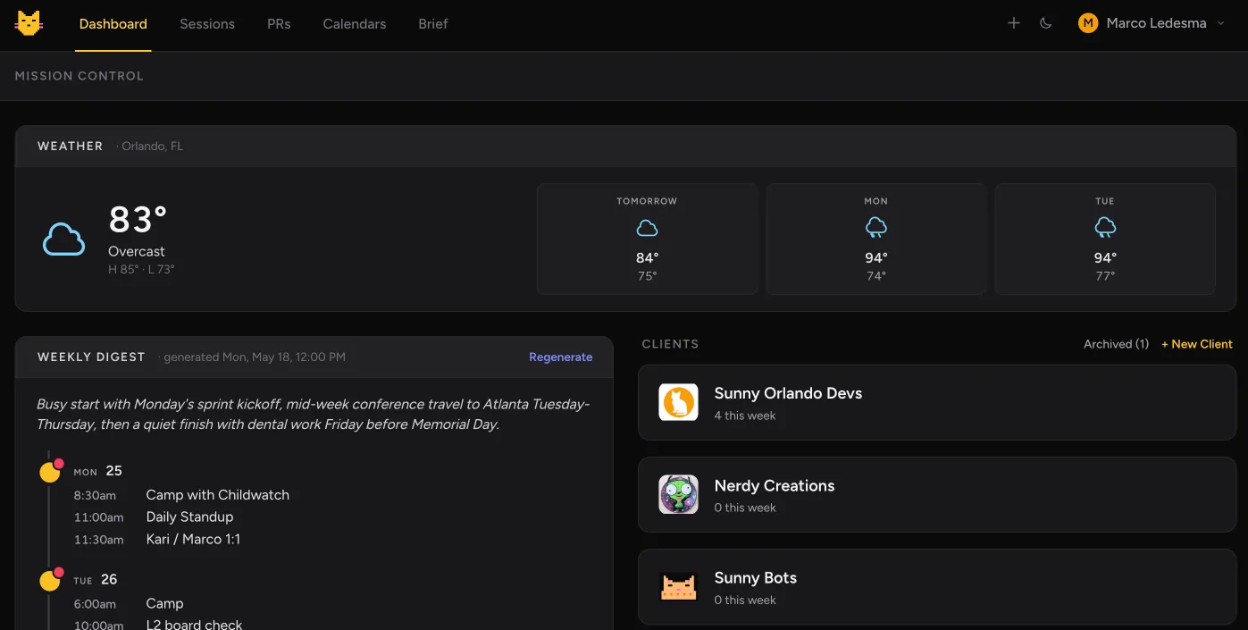 Dashboard widgets